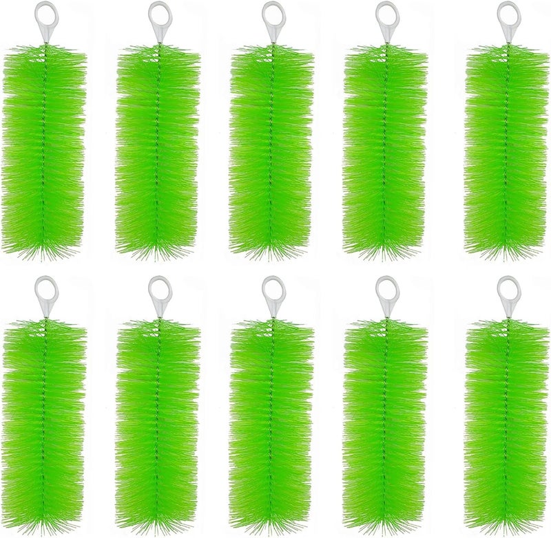 RINOO Store 10 Packs Fish Pond Filter Brushes Set for Koi Pond Fish Tank Aquarium Water Garden Pond Skimmer Filter Cleaning Brush 12 Inch by 4.7 Inch (Green) - Image 1